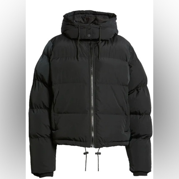 Good American Iridescent Puffer Jacket with Removable Hood‎ - Picture 1 of 6
